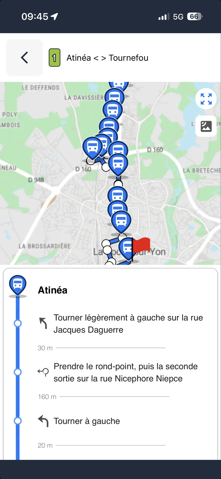 Flexnav driver portal on smartphone: line stops and instructions
