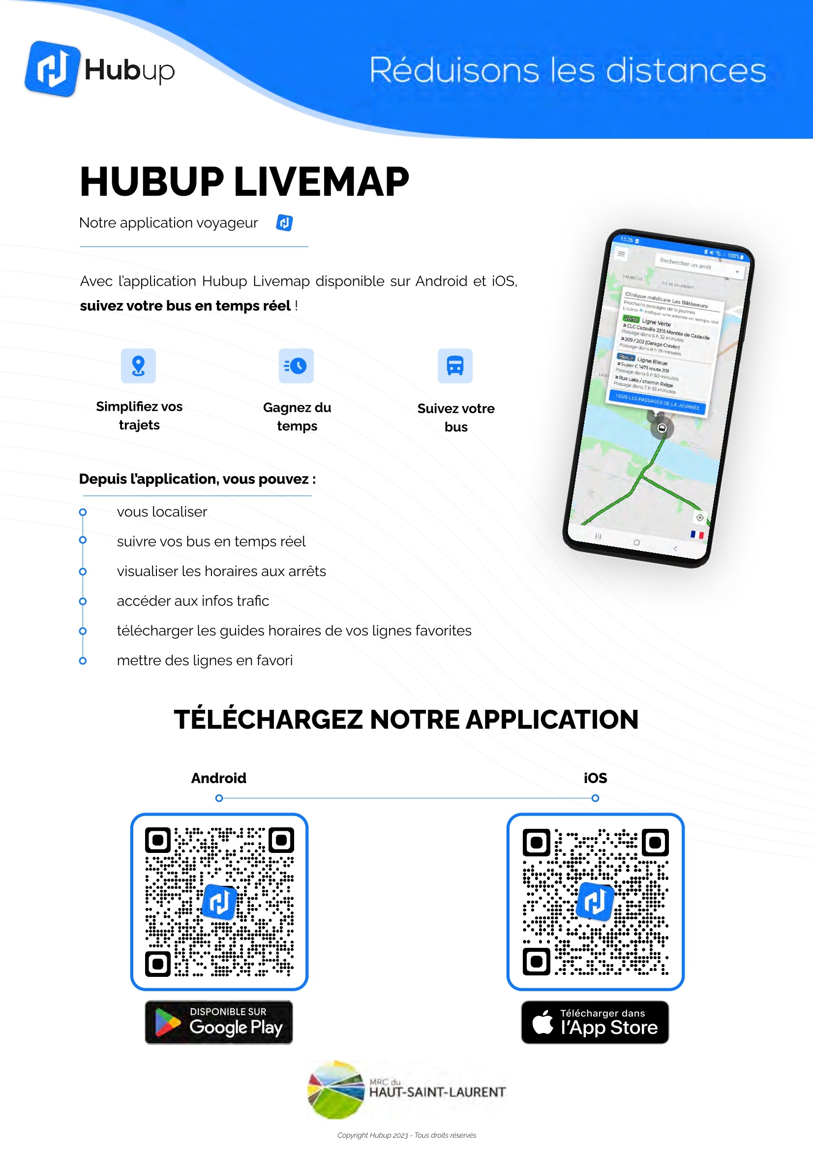 Hubup Livemap - MRC du Haut-Saint-Laurent