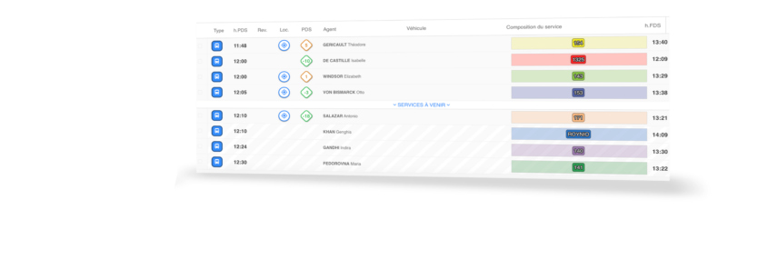 Back Office - Suivi des prises de service pour transport interurbain et scolaire
