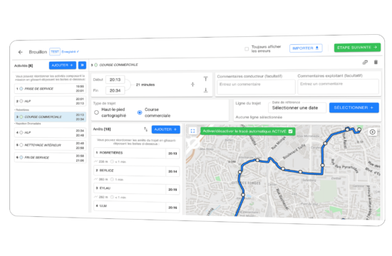 Créer et Planifier pour du transport occasionnel et touristique